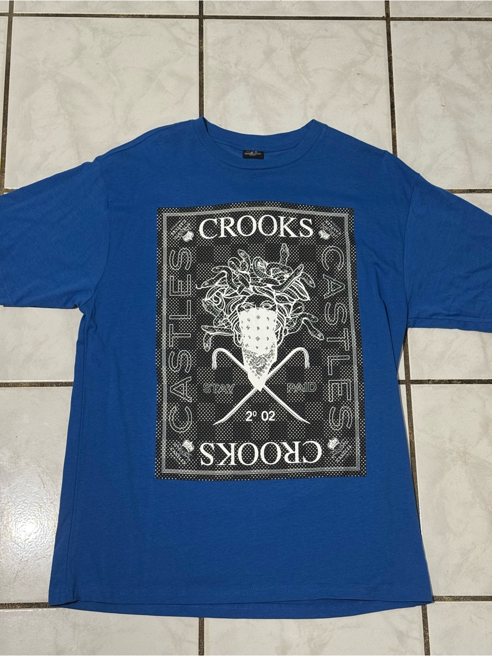 Crooks & Castles Royal Blue Short Sleeve Graphic Tee